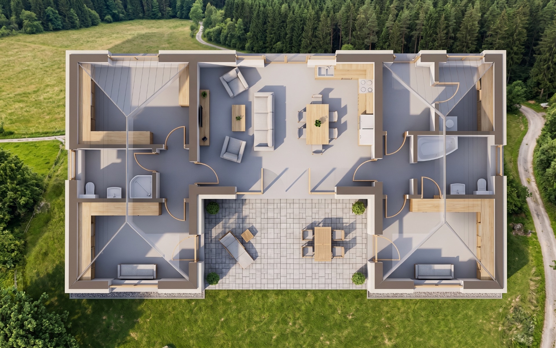 Dispozice bungalovu 106